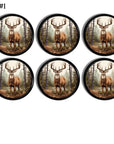 Handcrafted deer stag wildlife cabinet knobs and drawer pulls. Unique, nature inspired hardware accent for cabinets, drawers, and furniture.
