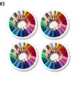 White door handle hardware in a brightly colored art pencil theme. Replacement knobs for cabinets, cupboards and drawer pulls.