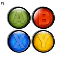 *X Box video game controller letter button themed dresser knob set. Decorative drawer pulls for young teen boy bedroom furniture.