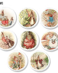 Beatrix Potter Peter Rabbit Storybook Illustrations Furniture Knobs, Cabinet Drawer Pulls - Set No. 515A7