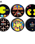 Retro Pacman and Ms Pacman archade game theme handmade decorative drawer pulls for cupboards and furniture. Dots, ghosts, board.