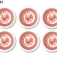 Vintage Rooster Toile plate design cupboard and drawer knobs. Farmhouse cottage pantry furniture hardware in red and white.