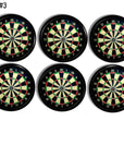 Six handmade cabinet knobs featuring traditional dartboard designs. Ideal for man caves, garage cabinetry, or competitive game‑room décor.