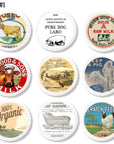 Vintage Farm Label Knobs – Rustic Livestock & Dairy Drawer Pulls (Set of 4, 6 or 9)