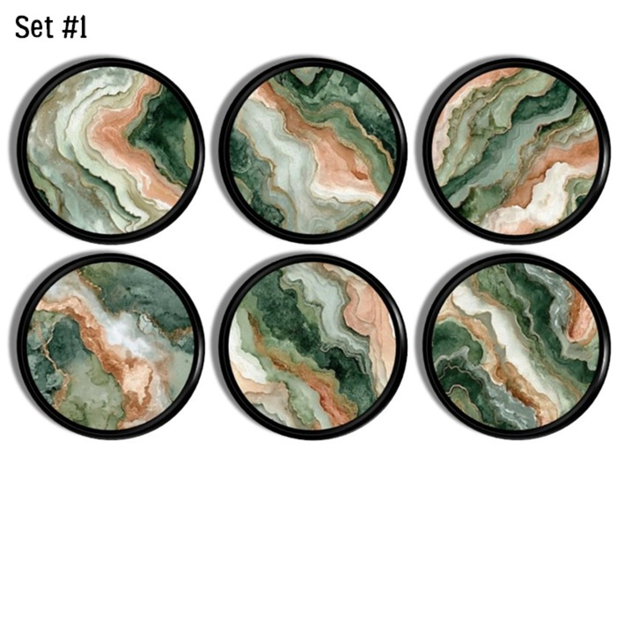 Soft sage, peach, and white mineral‑style marbled pattern with organic swirling lines and a warm, earthy modern look.