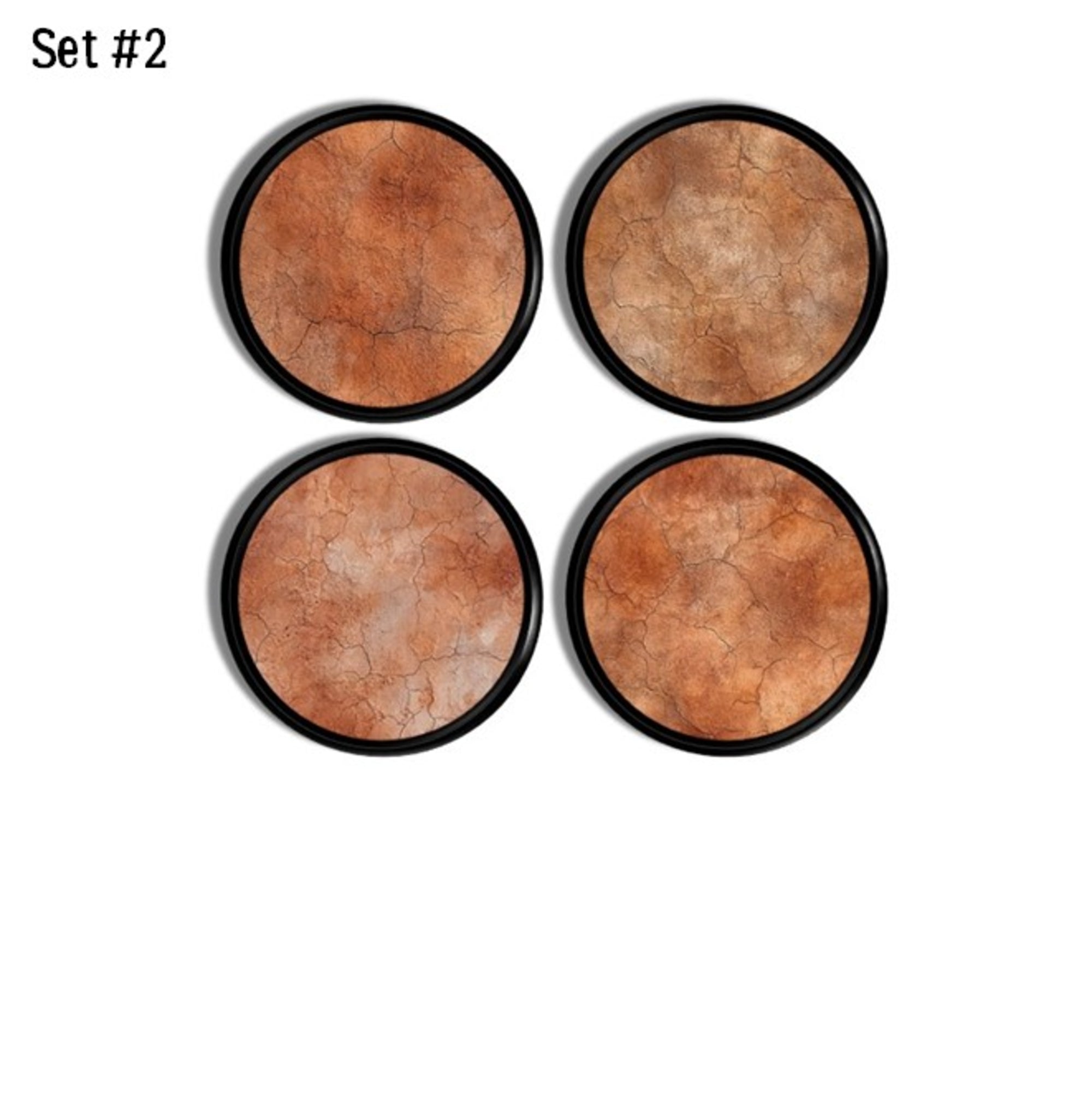 Terracotta drawer knobs with cracked and distressed clay surface patterns – earthy rustic hardware for boho cabinets and warm-toned furniture.