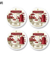 Red White Country Kitchen Hospitality Themed Cabinet Knobs and Drawer Pulls No. 315C7