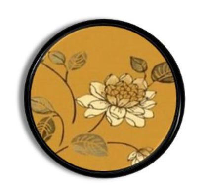 asian inspired golden jacobean floral drawer pulls