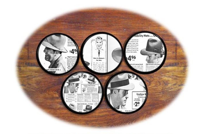 mens drawer pulls - black white newsprint