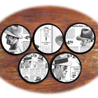 mens drawer pulls - black white newsprint