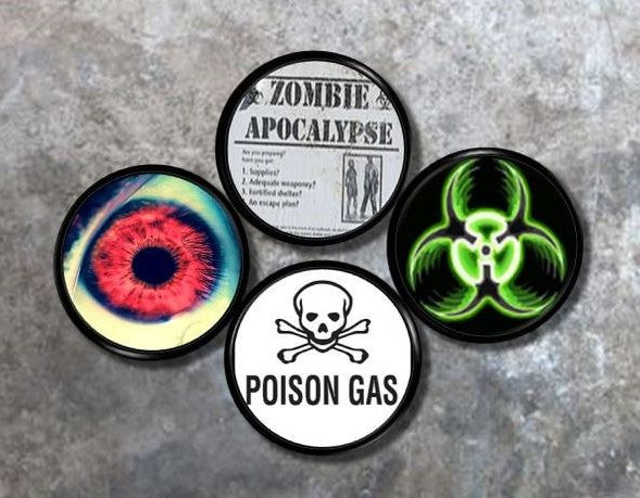 Zombie Apocalypse knobs | Pulls - eye, biohazard, poison