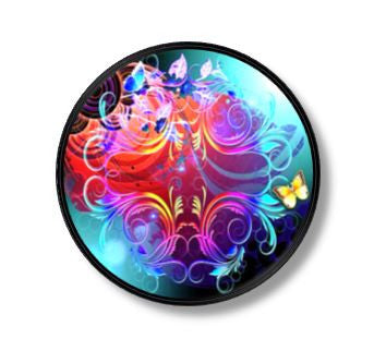 butterfly scroll tattoo art drawer pull
