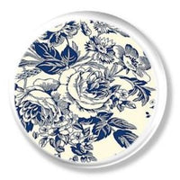 Rose Garden Toile Decorative White Knobs