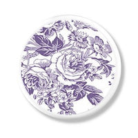 purple rose garden toile knobs