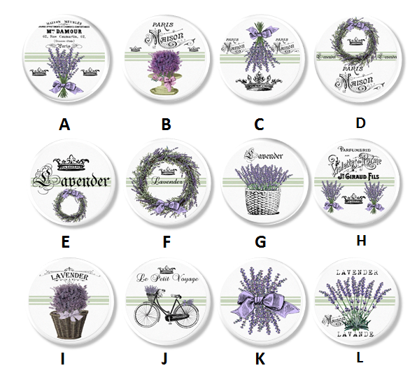 Purple & White Cabinet Knobs