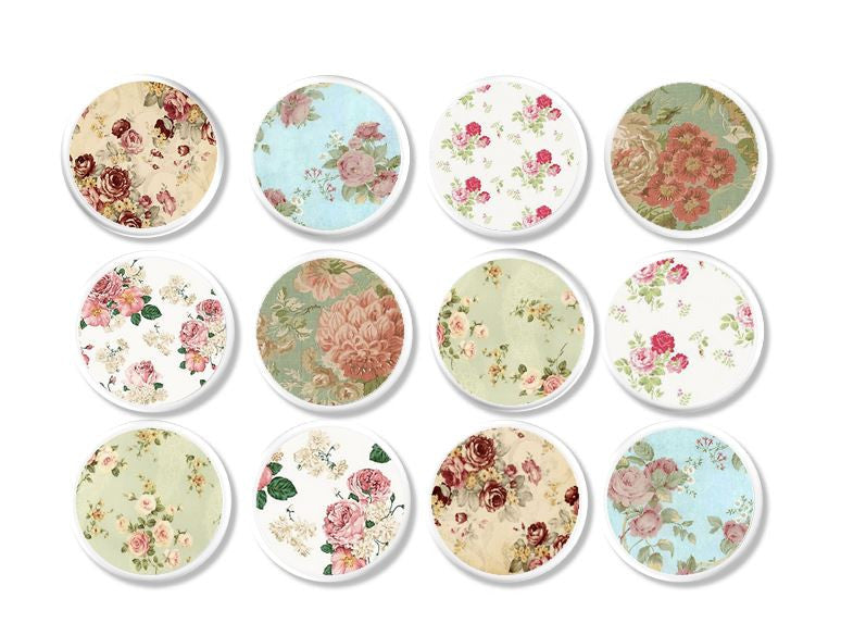 Shabby Cottage Floral Knobs - Chic Country Variety Drawer Pulls