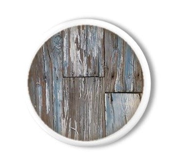 weathered blue simulated barnwood knob - coastal, rustic
