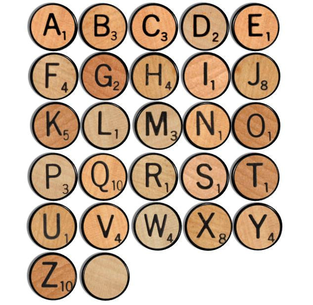 scrabble board game letters - knobs & pulls