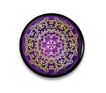 Purple and Gold Bohemian Lace Knobs | Pulls - No. 815R31