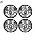 Dark and sexy black lace damask furniture drawer pulls for Victorian Steampunk or Gothic home decor.