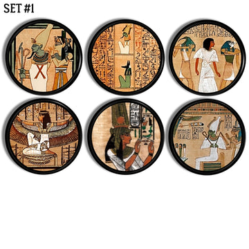 Egypt theme cabinet and furniture drawer pulls. Ancient symbology and Pharaoh dynasty art.