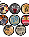 Vintage style Chicago sports team themed knobs for furniture and drawers. Eight piece handmade set.