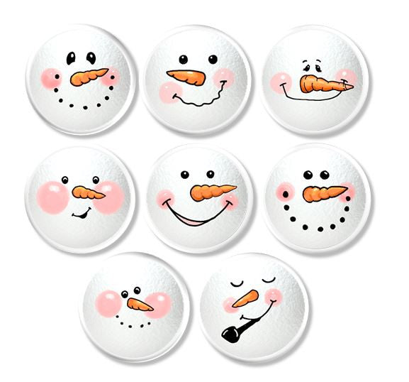 Winter Fun With Happy Snowmen Knobs | Pulls - No. 816M36