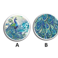 Teal Blue Paisley Peacock Knobs | Pulls - No. 315C9