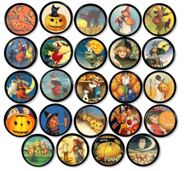 Vintage Inspired Halloween Harvest Knobs | Pulls - No. 815W21 - Handcrafted 360
