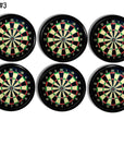 Unique handmade knobs decorated in a traditional red, black and green dart board. Drawer pull handles for cabinet, cupboard or furniture drawers.